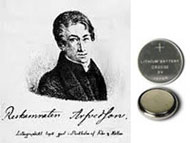 Johan August Arfwedson discovered lithium in 1817 (Wikipedia image). Lithium batteries have lithium metal or lithium compounds as an anode.
