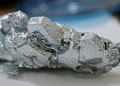 Gallium metal is silver-white and melts at approximately body temperature (Wikipedia image).