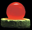 The glowing sphere of plutonium-238 shown was similar to the one used to power the Cassini spacecraft.